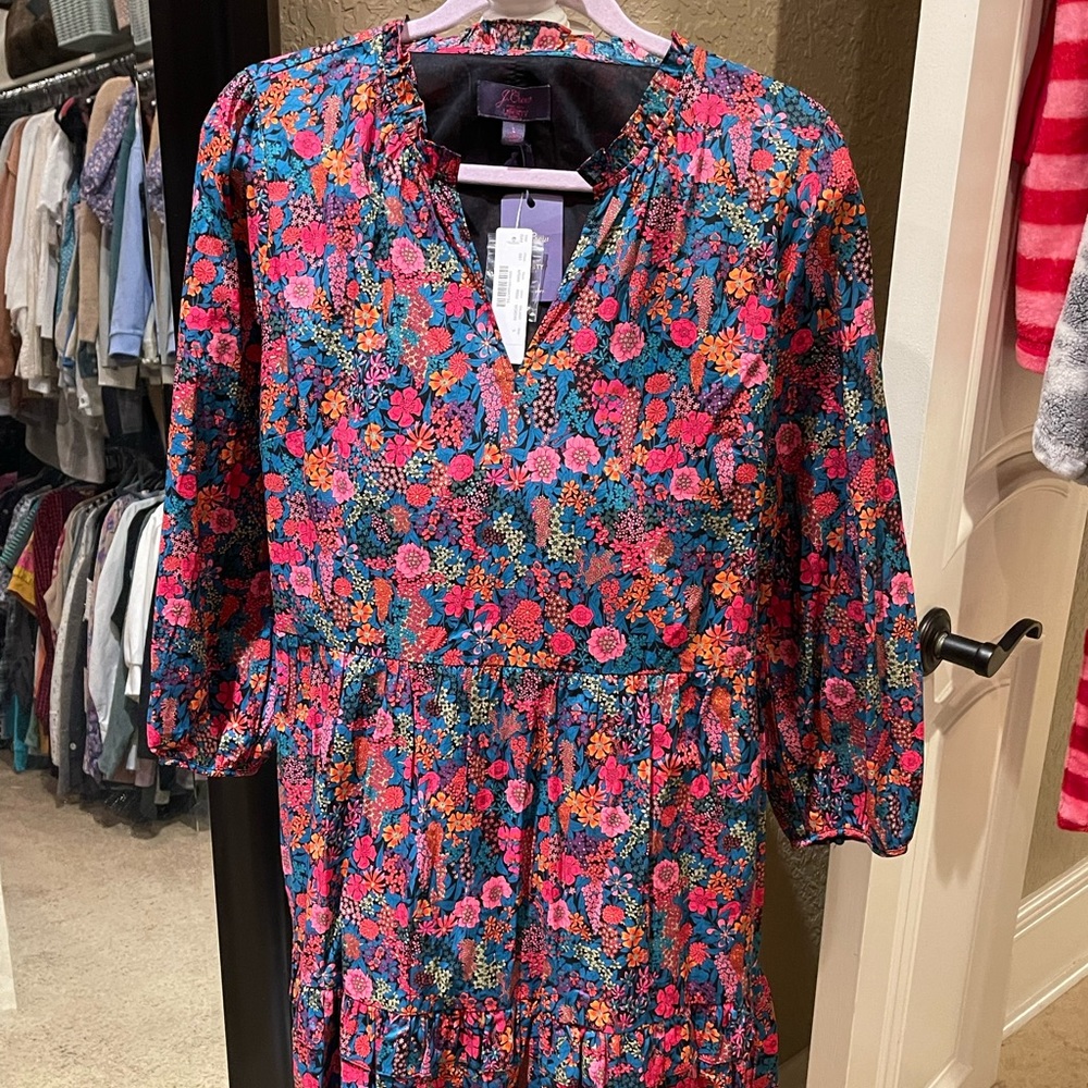 BNWT Jcrew & Liberty of London Dress Size L